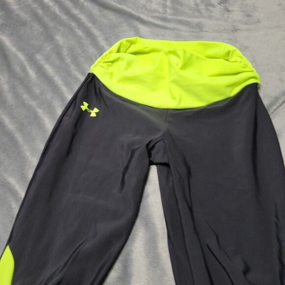 Under Armour Legging Women Small Black Running Leisurewear Pull On Compress Pant - Picture 4 of 10